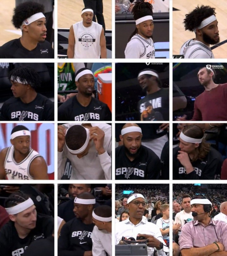 全员齐上阵！圣安东尼奥不正经新闻+1 马刺本赛季的头带帮